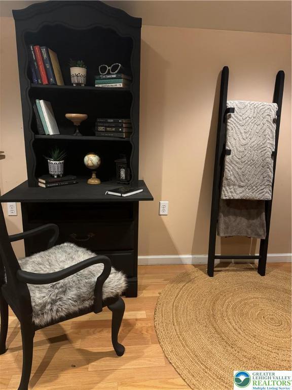 1650 Spruce Hollow Rd, Towamensing Township, PA 18071 - home office featuring baseboards and wood finished floors