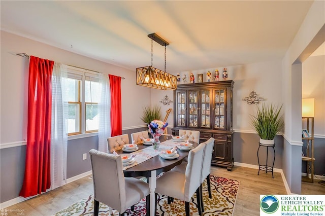 3940 Dewalt St, Bethlehem Twp, PA 18020 - dining space featuring light wood-style floors and baseboards