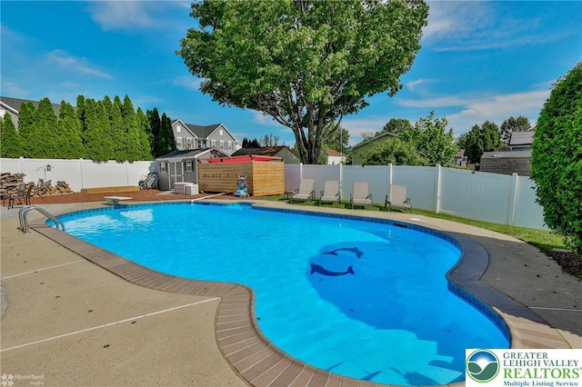 3940 Dewalt St, Bethlehem Twp, PA 18020 - view of swimming pool featuring a fenced backyard and a patio