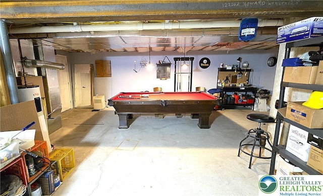 4125 Redbud Dr W, Whitehall Twp, PA 18052 - playroom with unfinished concrete floors and billiards table