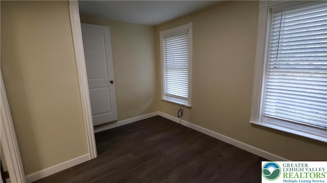 836 Elliger St, Allentown City, PA 18102 - unfurnished room featuring dark wood-style flooring and baseboards