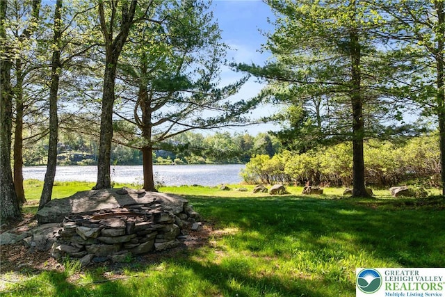 2107 Lenape Ter, Barrett Twp, PA 18325 - view of green lawn with a water view