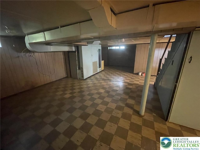 1123 Cumberland Rd, Abington, PA 19001 - finished below grade area with dark flooring and stairway
