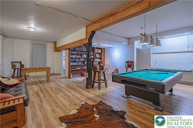 306 W Paxinosa Rd, Forks Twp, PA 18040 - playroom with pool table and light wood-type flooring