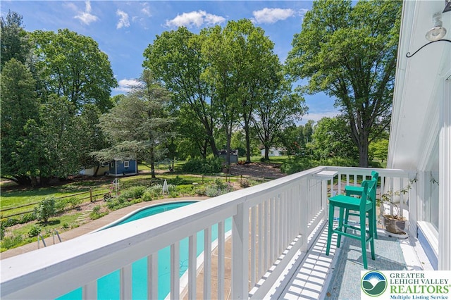 306 W Paxinosa Rd, Forks Twp, PA 18040 - balcony with view of scattered trees
