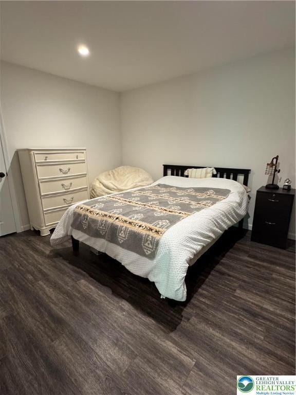 3183 Sheffield Dr, Lower Macungie Twp, PA 18049 - bedroom featuring dark wood-style floors, recessed lighting, and baseboards