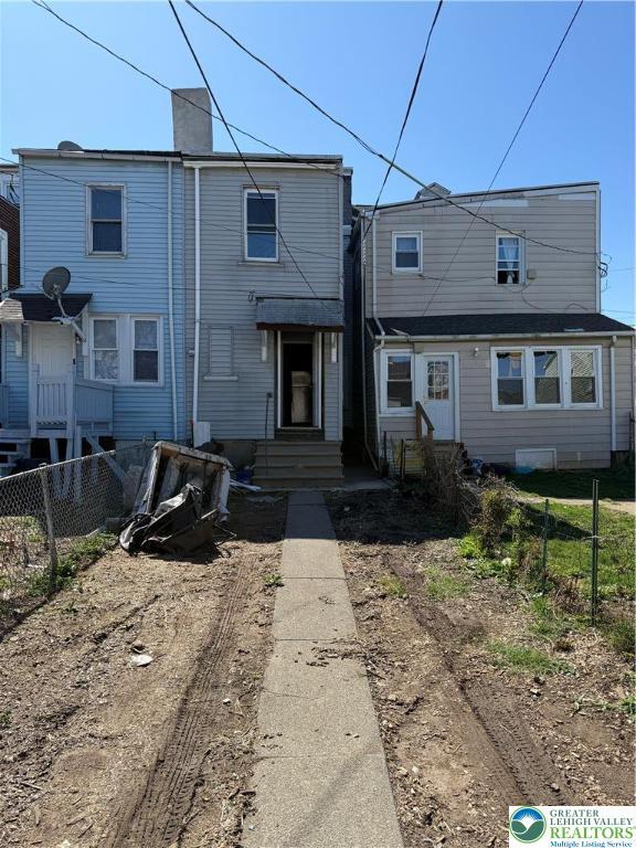 617 N 9th St, Allentown City, PA 18102 - view of front of house with a chimney