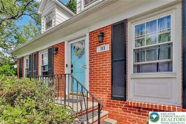 113 S Fairview St, Macungie Borough, PA 18062 - doorway to property with brick siding