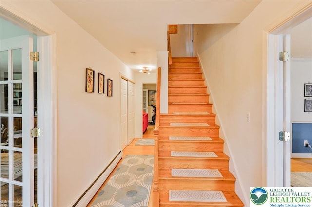 113 S Fairview St, Macungie Borough, PA 18062 - stairway with a baseboard radiator