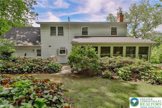 113 S Fairview St, Macungie Borough, PA 18062 - rear view of property featuring a chimney and a shingled roof