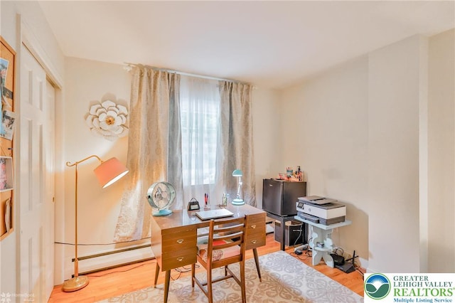 113 S Fairview St, Macungie Borough, PA 18062 - office with wood finished floors and a baseboard radiator