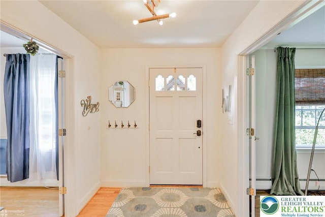 113 S Fairview St, Macungie Borough, PA 18062 - foyer featuring baseboards and light wood-style flooring
