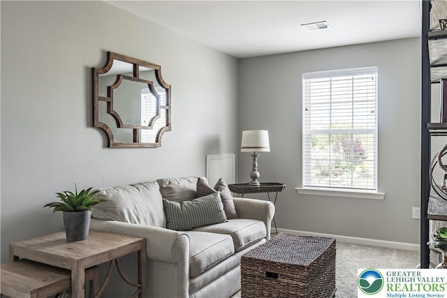 2638 Hollow View Dr, Forks Twp, PA 18040 - living room featuring plenty of natural light, carpet floors, and baseboards