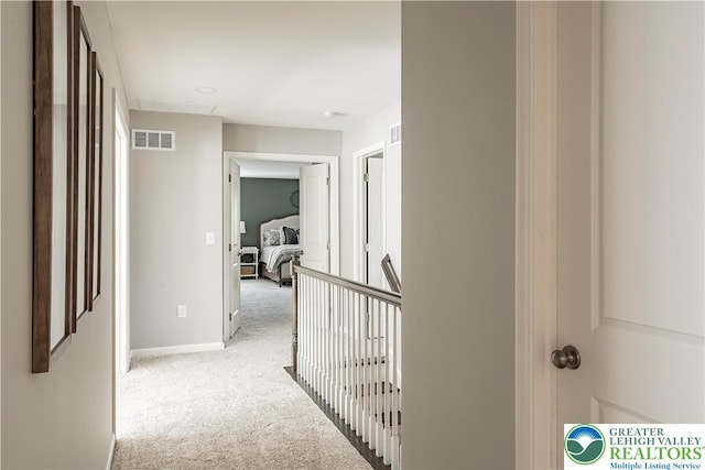 2638 Hollow View Dr, Forks Twp, PA 18040 - hallway featuring light carpet and baseboards