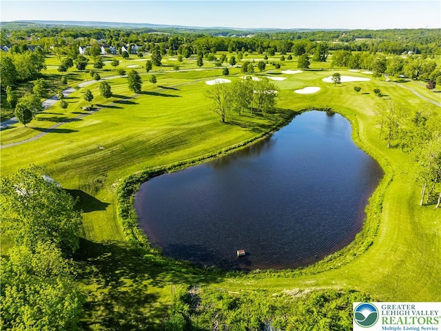 2638 Hollow View Dr, Forks Twp, PA 18040 - bird's eye view of a nearby body of water and a golf club