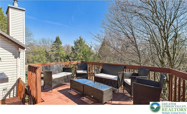 177 Dogwood Ter, Tunkhannock Township, PA 18210 - wooden deck with an outdoor living space