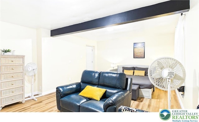 177 Dogwood Ter, Tunkhannock Township, PA 18210 - cinema featuring wood finished floors, beamed ceiling, and baseboards