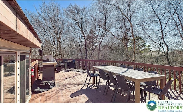 177 Dogwood Ter, Tunkhannock Township, PA 18210 - deck with outdoor dining space and a grill