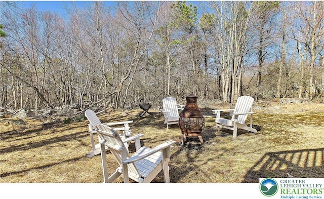 177 Dogwood Ter, Tunkhannock Township, PA 18210 - view of yard with an outdoor fire pit