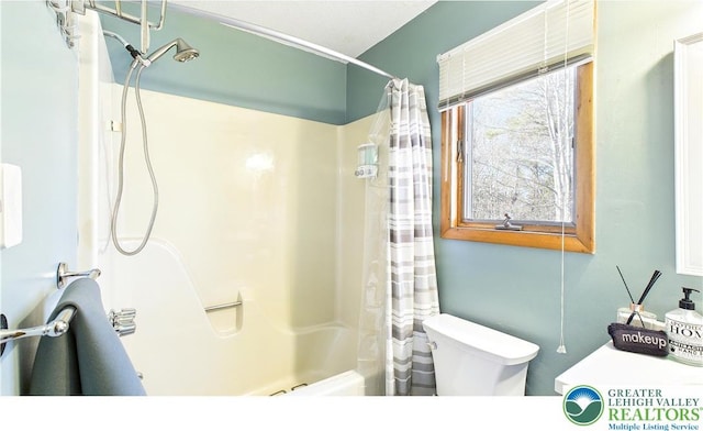 177 Dogwood Ter, Tunkhannock Township, PA 18210 - bathroom featuring shower / tub combo and toilet