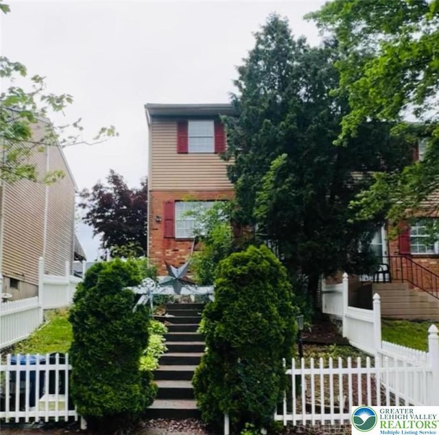804 S Armour St, Allentown City, PA 18103 - view of property hidden behind natural elements with stairs