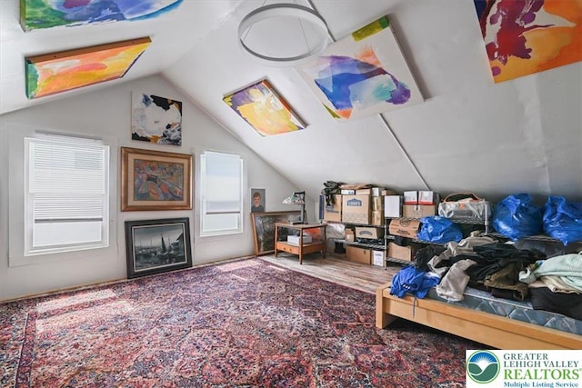 413 S Ave, Jim Thorpe Borough, PA 18229 - bedroom with lofted ceiling and wood finished floors