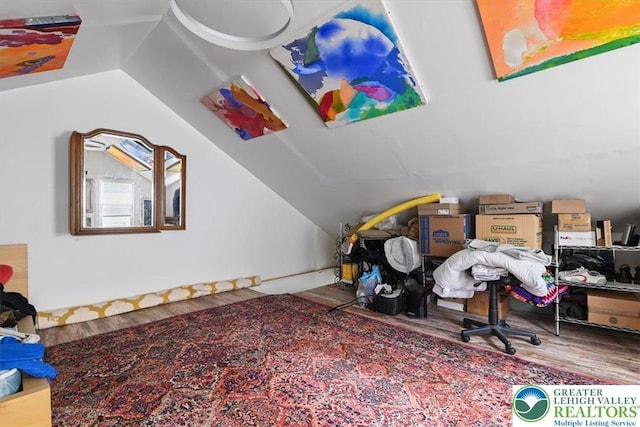 413 S Ave, Jim Thorpe Borough, PA 18229 - recreation room with vaulted ceiling and wood finished floors