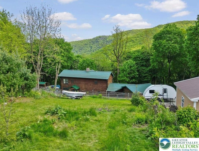 413 S Ave, Jim Thorpe Borough, PA 18229 - view of yard with a mountain view and a view of trees