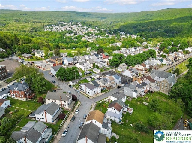 413 S Ave, Jim Thorpe Borough, PA 18229 - aerial view of residential area featuring a forest