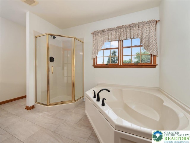 3840 E View Dr, North Whitehall Twp, PA 18069 - full bathroom with a shower stall and a bath