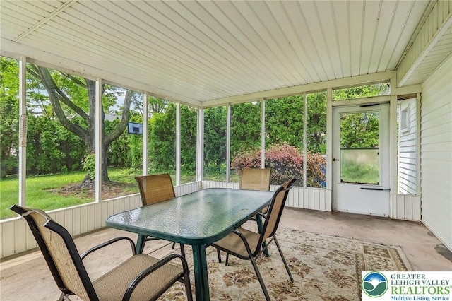 1450 Springhouse Rd, South Whitehall Twp, PA 18104 - sunroom / solarium featuring outdoor dining space and view of wooded area