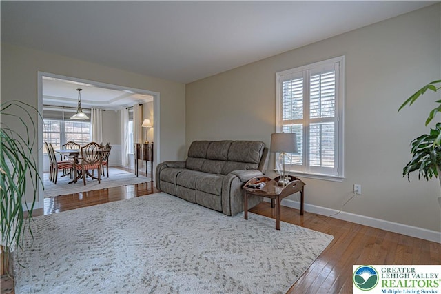 4408 Irish Creek Rd, Pa, PA 19506 - living area featuring baseboards and wood-type flooring