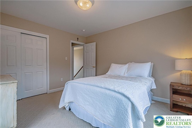 4408 Irish Creek Rd, Pa, PA 19506 - bedroom with light carpet, baseboards, and a closet