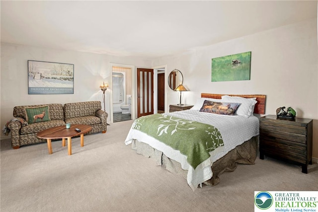 310 Hunters Farm Rd, Paradise Twp, PA 18332 - bedroom with carpet flooring and connected bathroom