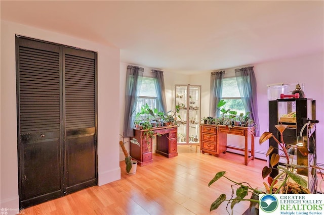 717 Frost Hollow Rd, Easton, PA 18040 - office with plenty of natural light, light wood-style flooring, and baseboard heating
