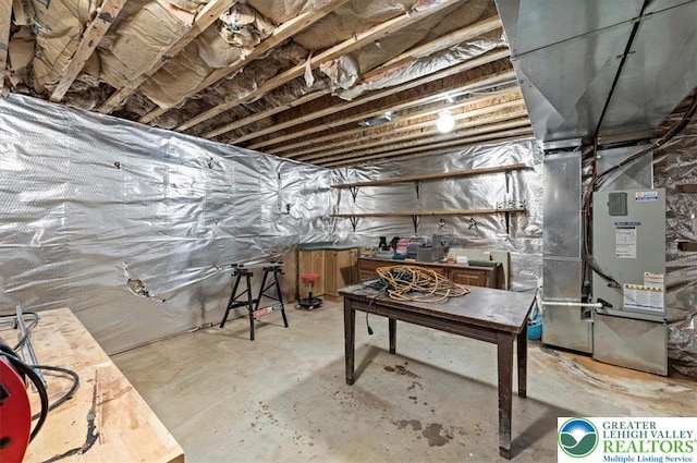 215 N Laurel Ln, West Whiteland Township, PA 19341 - unfinished below grade area featuring heating unit