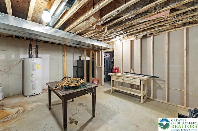 215 N Laurel Ln, West Whiteland Township, PA 19341 - unfinished basement with electric water heater