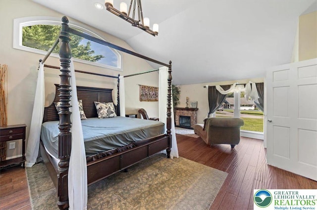 215 N Laurel Ln, West Whiteland Township, PA 19341 - bedroom featuring lofted ceiling and wood finished floors