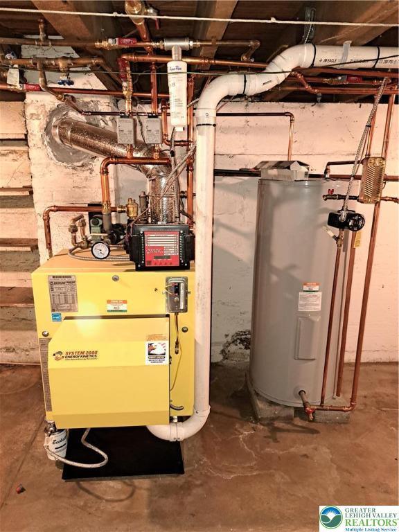 466 Franklin Ave, Palmerton Borough, PA 18071 - utilities featuring electric water heater and a heating unit