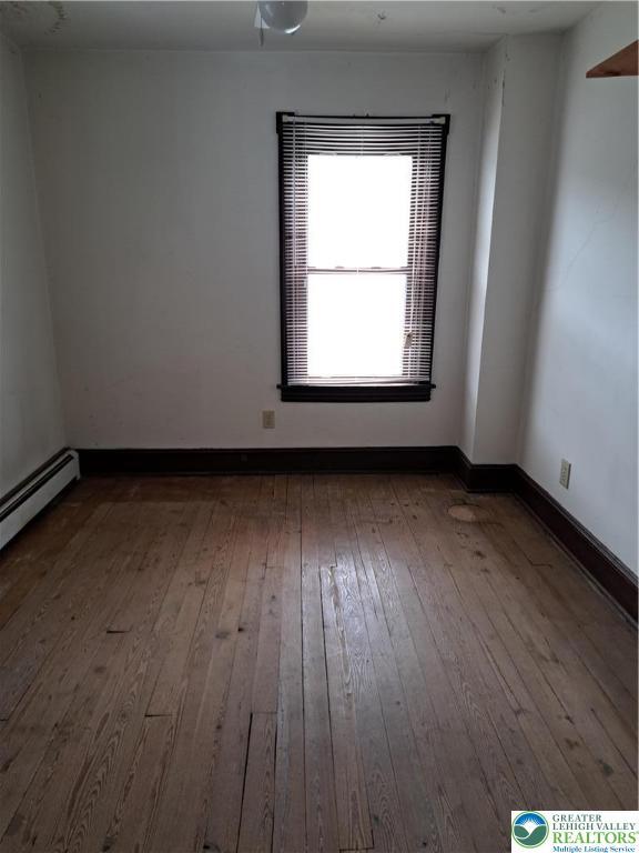 466 Franklin Ave, Palmerton Borough, PA 18071 - spare room with wood-type flooring and baseboards