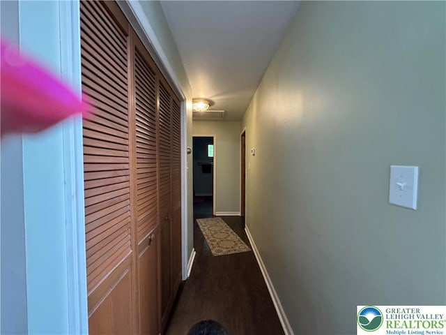 462 Plane St, Weatherly Boro, PA 18255 - hallway with dark wood finished floors and baseboards