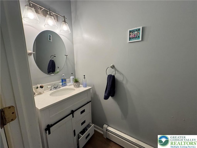 462 Plane St, Weatherly Boro, PA 18255 - bathroom with vanity and baseboard heating
