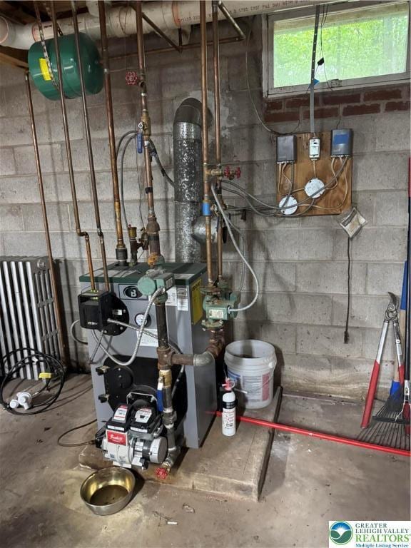 462 Plane St, Weatherly Boro, PA 18255 - utility room featuring a heating unit