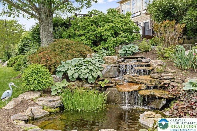 2965 Adams Way, Springfield Twp, PA 18077 - view of yard with a small pond