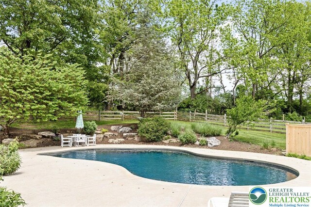 2965 Adams Way, Springfield Twp, PA 18077 - view of pool with a patio and view of wooded area