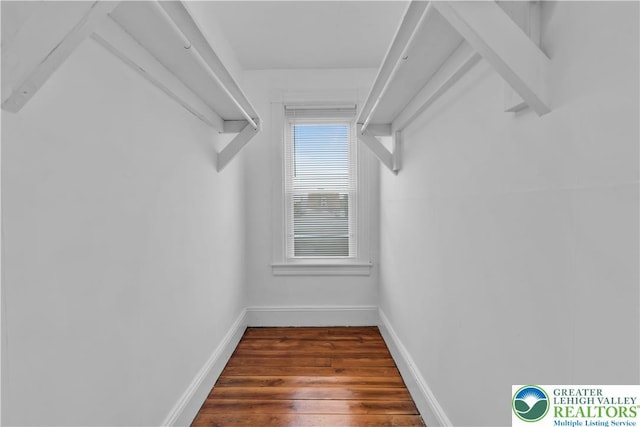 1123 Spruce St, Easton, PA 18042 - walk in closet featuring dark wood-type flooring