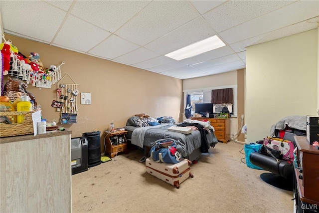 1208 Union St, Allentown City, PA 18102 - bedroom with a paneled ceiling and carpet floors