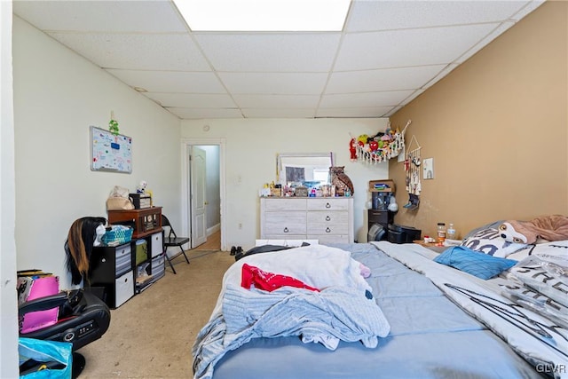 1208 Union St, Allentown City, PA 18102 - bedroom with a drop ceiling and carpet flooring