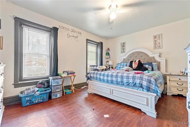526 N Law St, Allentown City, PA 18102 - bedroom with multiple windows, wood finished floors, and a ceiling fan