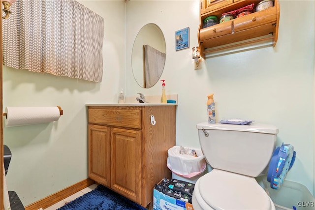 117 S 15th St, Wilson Borough, PA 18042 - half bathroom featuring toilet, vanity, and baseboards